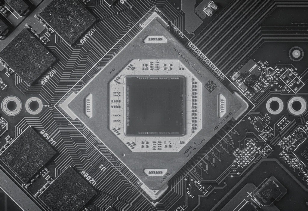 Microchip de computadora usado en infraestructura de inteligencia artificial
